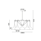 ^ PHASING OUT PENDANT LUMINAIRE 5XE14 GREY/WHITE METALLIC D68XH85CM CEZANNE EG5795P58G