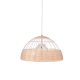 ^ PHASING OUT PENDANT LUMINAIRE 3XE27 RATTAN + WHITE METALLIC D46XH120CM ZORBAS GN20P346WH