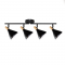 ^ PHASING OUT WALL MOUNTED LUMINAIRE 4ΧΕ14 METALLIC BLACK+ WOOD Φ12Χ67,4Χ17CM FJORD GN284CBK