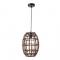 ^ PHASING OUT PENDANT LUMINAIRE 1ΧΕ27 WOOD & BLACK METAL Φ23ΧΗ120CM ZULU GN36231PW