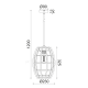 ^ PHASING OUT PENDANT LUMINAIRE 1ΧΕ27 WOOD & BLACK METAL Φ23ΧΗ120CM ZULU GN36231PW