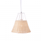 ^ PHASING OUT PENDANT LUMINAIRE 1XE27 RATTAN + WHITE METALLIC D30XH120CM ZORBAS GN60P130WH
