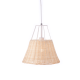 ^ PHASING OUT PENDANT LUMINAIRE 1XE27 RATTAN + WHITE METALLIC D30XH120CM ZORBAS GN60P130WH