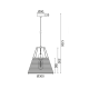 ^ PHASING OUT PENDANT LUMINAIRE 1XE27 RATTAN + WHITE METALLIC D30XH120CM ZORBAS GN60P130WH