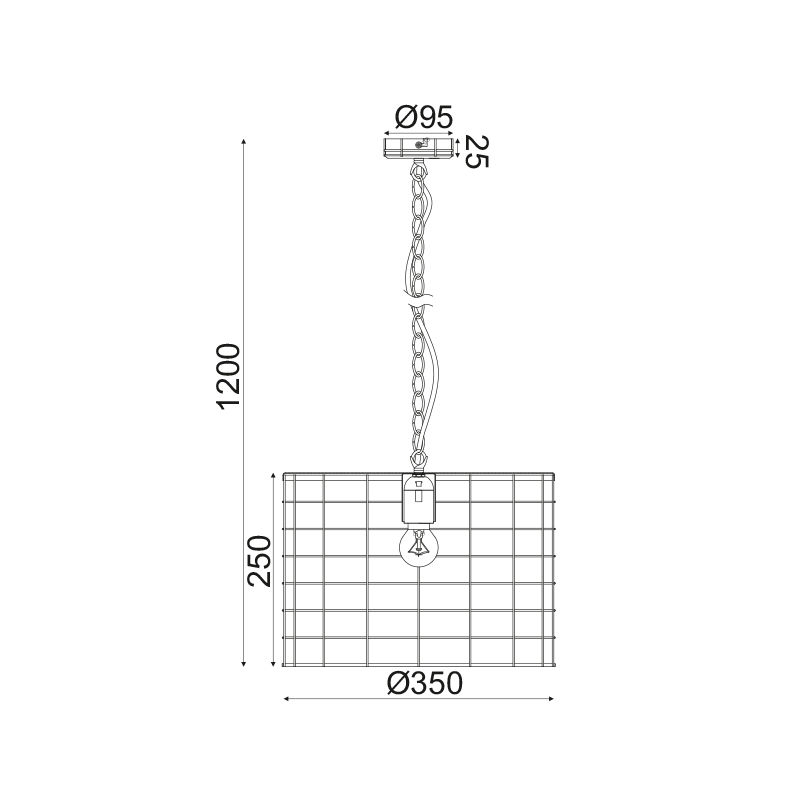^ PHASING OUT PENDANT LUMINAIRE 1ΧΕ27 METALLIC WHITE RUST Φ35,2ΧΗ120CM DUBLIN GN731PLAW