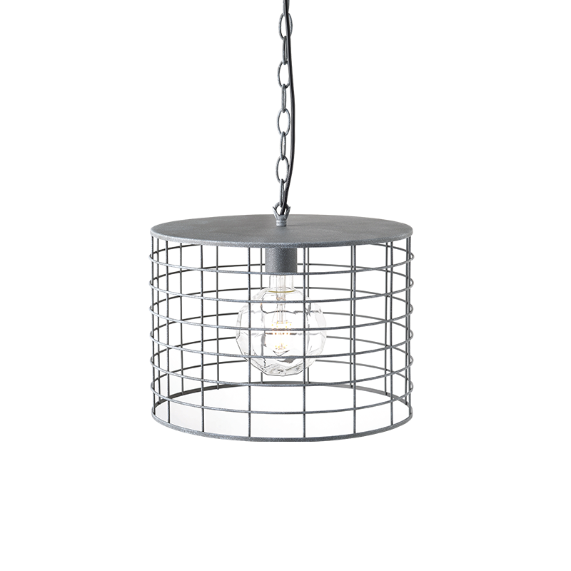 ^ PHASING OUT PENDANT LUMINAIRE 1ΧΕ27 METALLIC CEMENT SHADE Φ23,2ΧΗ120CM DUBLIN GN731PLCE