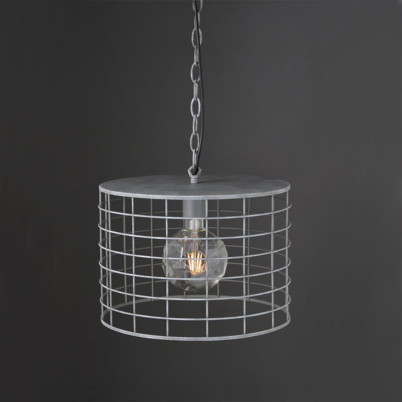 ^ PHASING OUT PENDANT LUMINAIRE 1ΧΕ27 METALLIC CEMENT SHADE Φ23,2ΧΗ120CM DUBLIN GN731PLCE