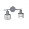 ^ PHASING OUT WALL MOUNTED LUMINAIRE 2ΧΕ27 METALLIC CEMENT SHADE 32Χ10Χ20,8CM DUBLIN GN732CCE