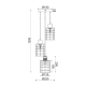 ^ PHASING OUT PENDANT LUMINAIRE 3ΧΕ27 METALLIC CHIMENT Φ20ΧΗ120CM DUBLIN GN733PCE