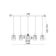 ^ PHASING OUT PENDANT LUMINAIRE 5ΧΕ27 METALLIC WHITE RUST 100Χ12,2ΧΗ120CM DUBLIN GN735PAW