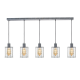 ^ PHASING OUT PENDANT LUMINAIRE 5ΧΕ27 METALLIC CEMENT SHADE 100Χ12,2ΧΗ120CM DUBLIN GN735PCE
