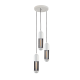 ^ PHASING OUT PENDANT LIGHTING 3XE27 WHITE METALLIC D27XH120CM LAB HM173P27WH
