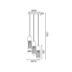 ^ PHASING OUT PENDANT LIGHTING 3XE27 WHITE METALLIC D27XH120CM LAB HM173P27WH