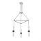 ^ PHASING OUT PENDANT LIGHTING 3XGU10 WHITE METALLIC 56X49XH150CM DA VINCI HM853P56WH