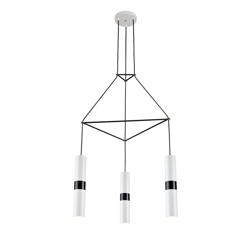 ^ PHASING OUT PENDANT LIGHTING 3XGU10 WHITE METALLIC 56X49XH150CM DA VINCI HM853P56WH