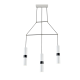 ^ PHASING OUT PENDANT LIGHTING 3XGU10 WHITE METALLIC 66X8XH150CM DA VINCI HM853P66WH
