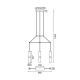 ^ PHASING OUT PENDANT LIGHTING 3XGU10 WHITE METALLIC 66X8XH150CM DA VINCI HM853P66WH
