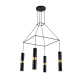 ^ PHASING OUT PENDANT LIGHTING 4XGU10 BLACK METALLIC 56X56XH150CM DA VINCI HM854P56BK