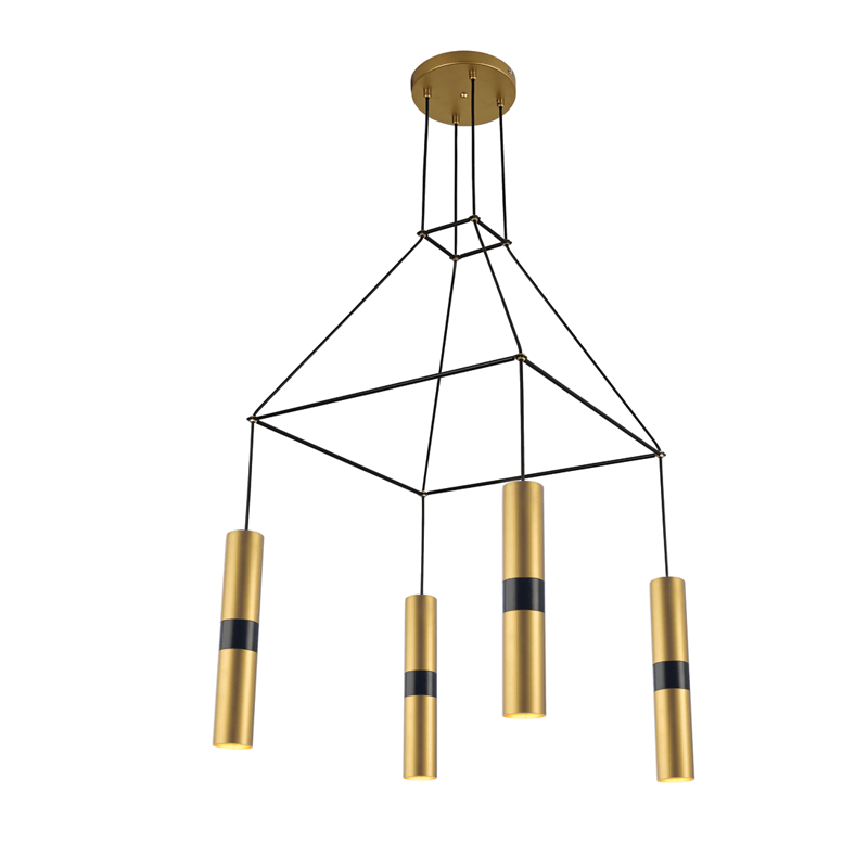 ^ PHASING OUT PENDANT LIGHTING 4XGU10 BRASS METALLIC 56X56XH150CM DA VINCI HM854P56BR