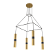 ^ PHASING OUT PENDANT LIGHTING 4XGU10 BRASS METALLIC 56X56XH150CM DA VINCI HM854P56BR