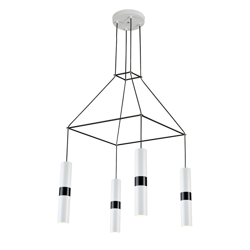 ^ PHASING OUT PENDANT LIGHTING 4XGU10 WHITE METALLIC 56X56XH150CM DA VINCI HM854P56WH