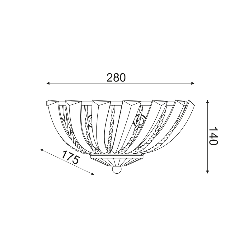 ^ PHASING OUT WALL L/F 2XG9 CRYSTAL + CHROME METAL 28,5Χ17,5Χ14CM LUCA LUCA292W
