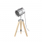 ^ PHASING OUT TABLE LIGHTING 1ΧΕ14 WOOD+CHROME METAL 27Χ30ΧΗ66CM BOA TF17721TNC