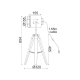 ^ PHASING OUT TABLE LIGHTING 1ΧΕ14 WOOD+CHROME METAL 27Χ30ΧΗ66CM BOA TF17721TNC