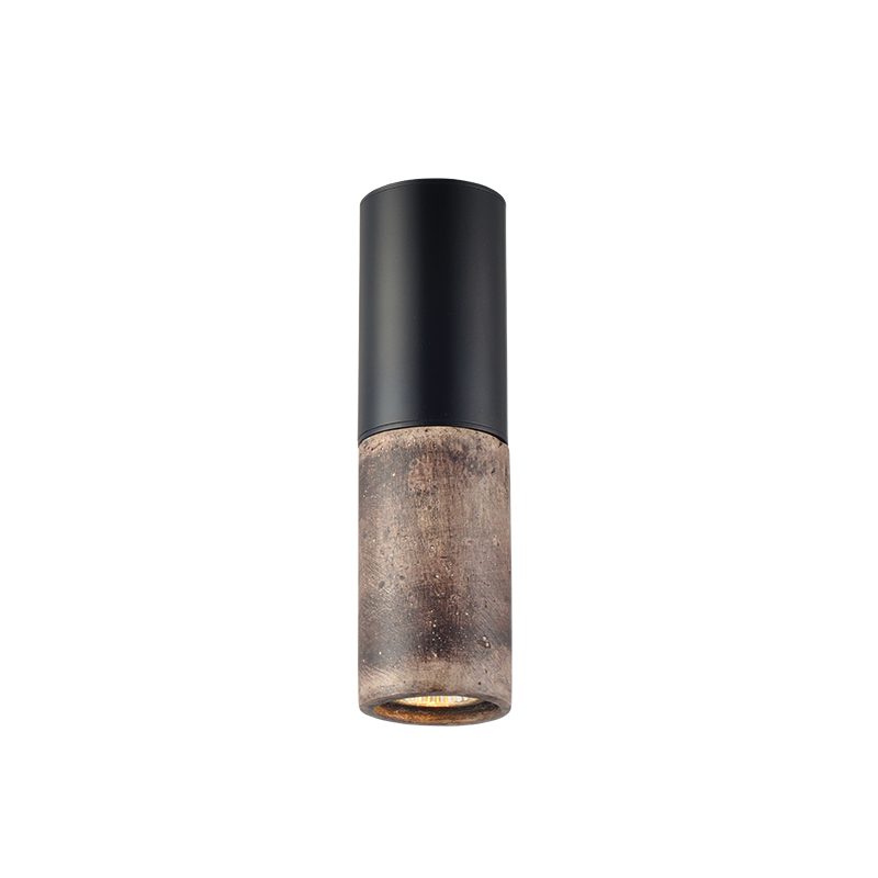 ^ PHASING OUT WALL MOUNT LUMINAIRE 1XGU10 BROWN CLAY + METALLIC BLACK Φ7ΧΗ24CM PLACEBO V372581CBRB