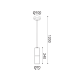^ PHASING OUT PENDANT LUMINAIRE 1XGU10 BROWN CLAY + METALLIC BLACK Φ10ΧΗ120CM PLACEBO V372581PBRB