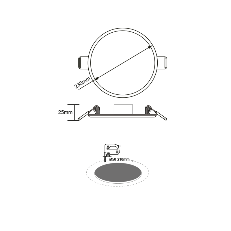 FLEX W ROUND LED SLMPANEL 19W 6000K 1520Lm 230V Φ50-210 120° FLEXI1960RW FLEX W ROUND LED SLMPANEL 19W 6000K 1520Lm 230V Φ50-210 120° FLEXI1960RW