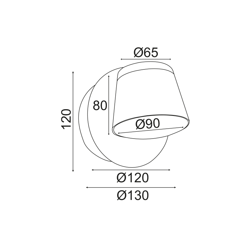 ^WALL MOUNTED LUMINAIRE LED 8W 3000K 640LM WHITE METAL12X12X13CM LUCIDO V83LEDW13WH