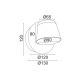 ^WALL MOUNTED LUMINAIRE LED 8W 3000K 640LM WHITE METAL12X12X13CM LUCIDO V83LEDW13WH