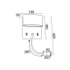 ^WALL MOUNTED LUMINAIRE 8W 3000K 640LM WHITE METAL 16Χ9Χ45CM PRIAMUS V86LEDW45WH
