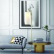FLOOR LUMINAIRE 1XE27 OSAKA GOLD METAL+WHITE SHADE-MARBLE IP20 26,5X23XH160CM ML121811F