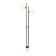 FLOOR LUMINAIRE 2ΧΕ14 QUADRO BLACK METAL+ WHITE GLASS-MARBLE IP20 40X15XH157CM ML127022FBK