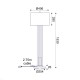 FLOOR LUMINAIRE 1ΧΕ27 BELIZE GOLD METAL+WHITE SHADE-MARBLE IP20 D40,6XH153CM ML127161FGW