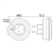 LED NIGHT LAMP 0,5W WITH SOCKET, SENSOR, WHITE/BLUE/RED LIGHT, WHITE PLASTIC 230V IP20 SF09LED