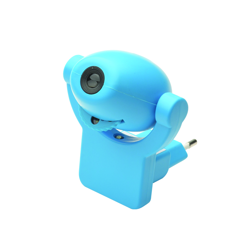 LED PROJECTION NIGHT LIGHT 0,7W 6 MAGIC PICTURE, SENSOR, BLUE PLASTIC 230V IP20 SF18012LEDB