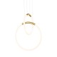 ^PENDANT LAMP LED 24W 3000K 1680LM VENUS BRASS METAL IP20 40X30XH164CM ZM31LEDP40BR