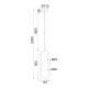 ^PENDANT LAMP LED 8W 3000K 560LM VENUS CHROME METAL IP20 15Χ2,3ΧH230CM ZM32LEDP15CH