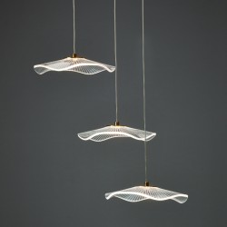 ^PENDANT LAMP LED 15W 3000K 1050LM NINFEA BRASS METAL IP20 D43XH210CM ZM34LEDP45BR