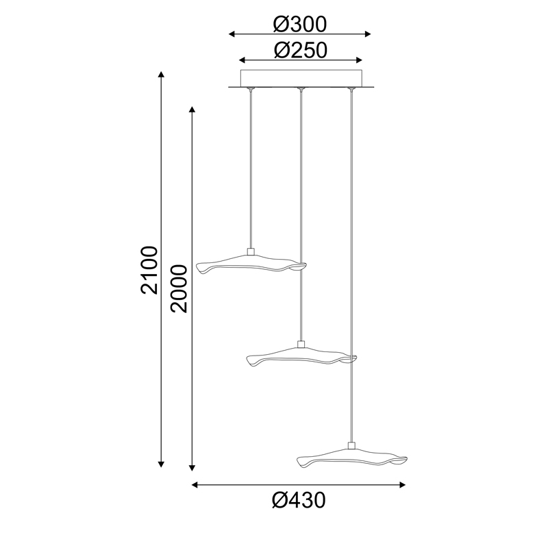 ^PENDANT LAMP LED 15W 3000K 1050LM NINFEA BRASS METAL IP20 D43XH210CM ZM34LEDP45BR ^PENDANT LAMP LED 15W 3000K 1050LM NINFEA BRASS METAL IP20 D43XH210CM ZM34LEDP45BR