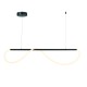 ^PENDANT LAMP LED 36W 3000K 2000LM WAVE BLACK METAL IP20 120Χ6XΗ215CM ZM36LEDP120BK