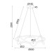 ^PENDANT LAMP LED 36W 3000K 2100LM WAVE BLACK METAL IP20 D60XH230CM ZM36LEDP60BK