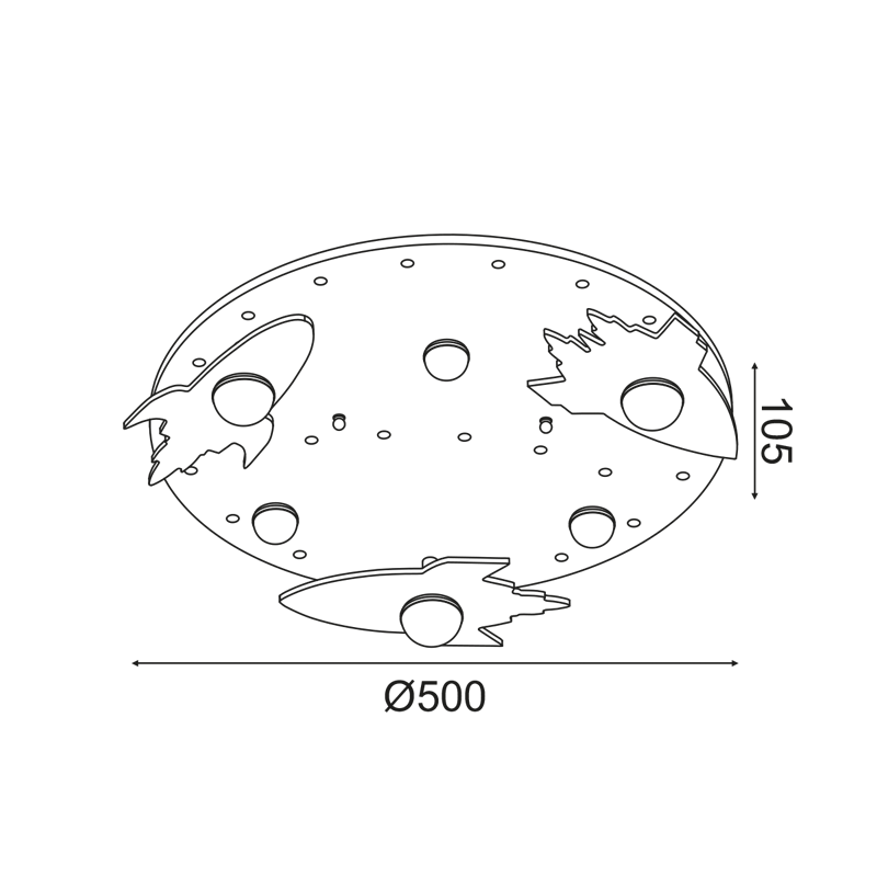 CEILING LUMINAIRE LED 18W 3000K 1440LM SPACE MDF D50XH11CM NASA ZM53LEDC50 CEILING LUMINAIRE LED 18W 3000K 1440LM SPACE MDF D50XH11CM NASA ZM53LEDC50