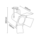 ^TRACK LIGHT No238 WHITE 4WIRE PAR30 E27 238TLW4W