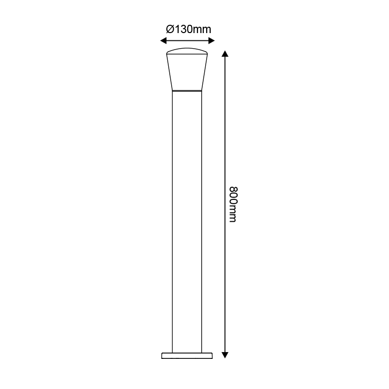 ^E27 POST LUMINAIRE 230V AC DARK GREY IP54 MAX.40W LG5951G-800