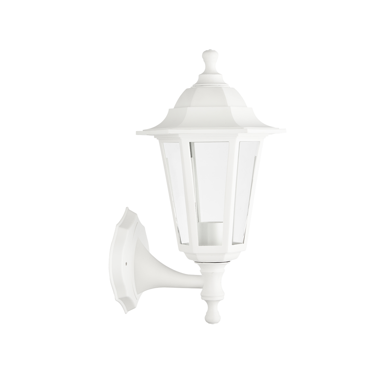 6S PLASTIC WALL GARDEN WHITE LUMINAIRE Ε27 IP44 PLGQ1W