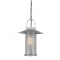 ^PAINTED SILVER PENDANT LUMINAIRE ROSSA 1XE27 IP44 WITH GRID & CLEAR GLASS ROSSA1PPS